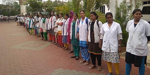 தேசிய கல்விக் கொள்கை,‘நெக்ஸ்ட்’க்கு எதிராக மனிதச் சங்கிலி போராட்டம்