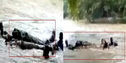 வெள்ளத்தின் நடுவே சடலம் .. சளைக்காத உறவுகள்.. - கொடுமையான காட்சி