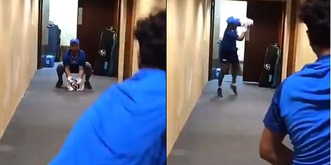 “ஹோட்டலுக்கு உள்ளே கிரிக்கெட் பயிற்சி” : ரிஷாப், குல்தீப் சேட்டை