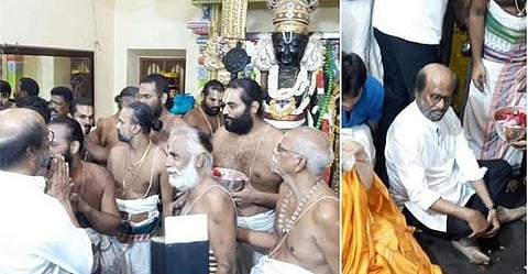 நள்ளிரவில் அத்திவரதர் முன்பு அமர்ந்து வழிபட்ட ரஜினி..!