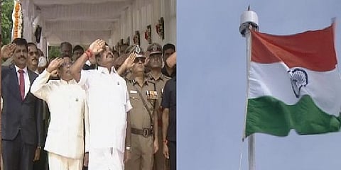 மூன்றாவது முறையாக தேசியக் கொடியை ஏற்றிய முதல்வர் பழனிசாமி