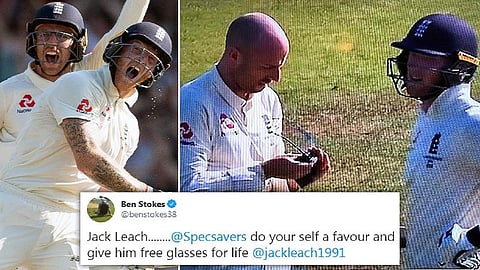 வாழ்நாள் முழுவதும் ஜாக் லீச்சிற்கு இலவச கண்ணாடி - உதவிய பென் ஸ்டோக்ஸ்