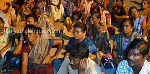 ஸ்டெர்லைட் நிறுவனத்தின் நலத்திட்டங்களுக்கு எதிர்ப்பு... விடிய விடிய போராட்டம்..!