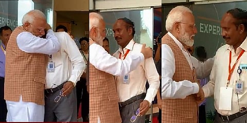 கண்ணீர் விட்டு அழுதார் சிவன்: கட்டிப்பிடித்து தேற்றினார் பிரதமர் மோடி