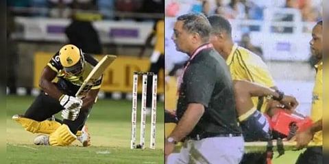 கரீபியன் பிரீமியர் லீக் போட்டியில் பந்து தாக்கி ரஸல் காயம்!