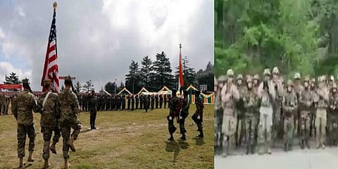 இந்திய - அமெரிக்க ராணுவ வீரர்கள் உற்சாக நடனம் - வீடியோ