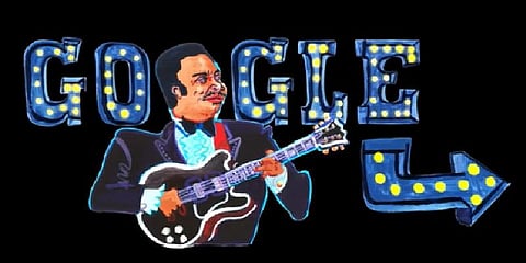 உலகை ஆட்டிப்படைத்த ‘தெருப் பாடகன்’ பி.பி. கிங் - சிறப்பு சேர்த்த டூடுல்