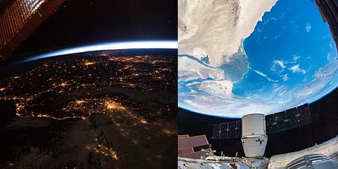 விண்வெளி மையத்தில் இருந்து பூமி: நாசா வெளியிட்ட புகைப்படங்கள்!