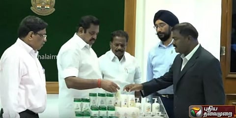 ‘கதர்’ தயாரித்த ஷாம்பு, பாடி வாஷ் - அறிமுகம் செய்தார் முதலைமைச்சர் பழனிசாமி