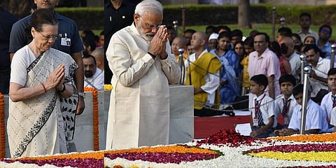 மகாத்மா காந்தியின் 150 வது பிறந்த நாள் கொண்டாட்டம் - தலைவர்கள் மரியாதை