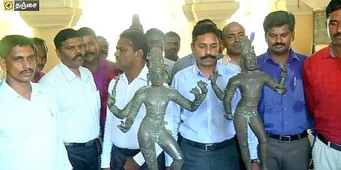 69 ஆண்டுகளுக்கு முன் காணாமல் போன 2 சிலைகள் மீட்பு