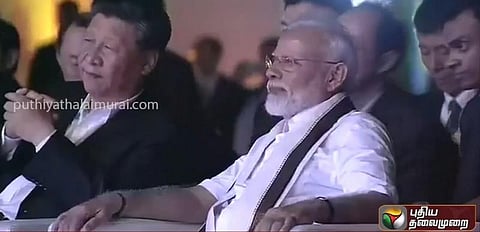 பரதம், கதகளி, ராமாயண நாட்டிய நடனம் ! மகிழ்ச்சியோடு ரசித்த மோடி, ஜின்பிங்