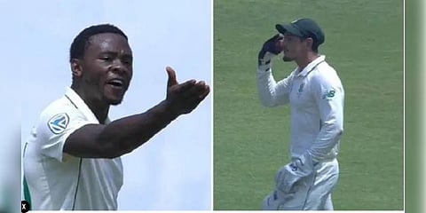 களத்தில் மோதிக்கொண்ட ரபாடா- குயின்டன் டி காக்: அமைதிப்படுத்திய டுபிளிசிஸ்!