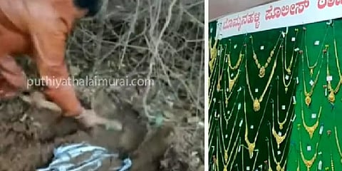 காவிரிக் கரையில் புதைத்து வைக்கப்பட்ட 12 கிலோ நகைகள்: வீடியோ