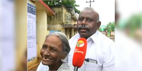 நாங்குநேரியில் ஆர்வமுடன் வாக்களித்த 88 வயது மூதாட்டி