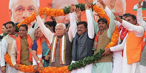 பெரும்பான்மை இல்லை : ஆனாலும் ஹரியானாவில் ஆட்சியமைக்கும் பாஜக ?