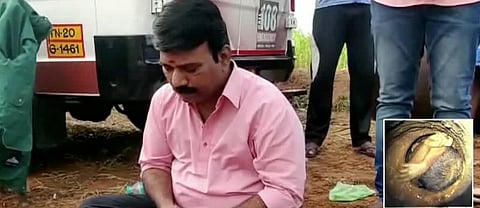 மீட்புப் பணி நடைபெறும் இடத்தில், ஓரமாக நடிகர் தாமு பிரார்த்தனை..!