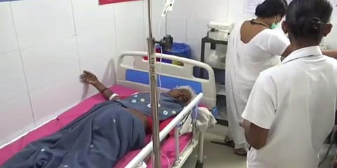 யானை தூக்கி வீசியதால் மூதாட்டி படுகாயம் - மக்கள் அச்சம்