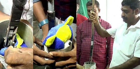 ஆழ்துளைக் குழாயில் விழுந்த குழந்தையை மீட்க எளிய கருவி - நாமக்கல் ஓவியர் முயற்சி