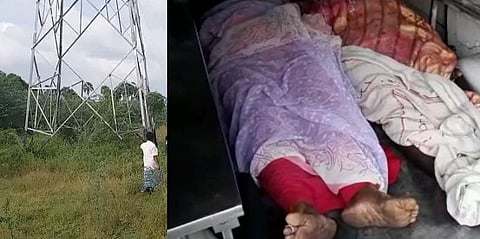 தகாத உறவால் அவமானம்? - மின்கோபுரத்தில் தொங்கிய இருவர் சடலம்