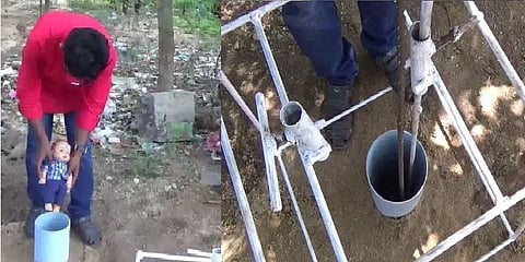 ஆழ்துளை கிணற்றில் விழுந்த குழந்தையை மீட்க புதிய கருவி: ஐடிஐ மாணவர் கண்டுபிடிப்பு