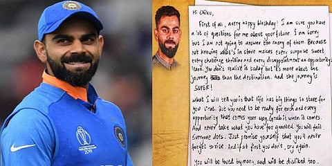 “எப்போதும் உனது மனம் சொல்வதை கேள்” - இளம் விராட்டிற்கு கேப்டனின் நெகிழ்ச்சியான கடிதம்