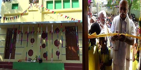 ‘நன்றி மறக்காத மாணவர்கள்’ - படித்த பள்ளிக்கு 8 லட்சத்தில் புதிய கட்டடம்