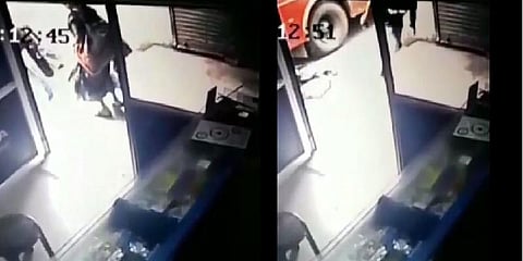 கால் தவறி விழுந்த மூதாட்டி.. நொடி நேரத்தில் ஏறிய அரசுப் பேருந்து..! - சிசிடிவி