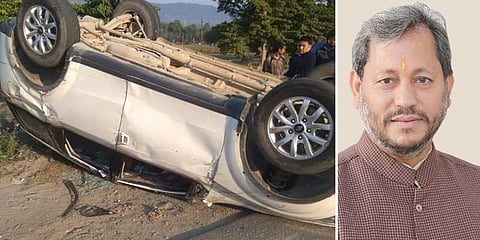 தலைகீழாக கவிழ்ந்தது கார்: பாஜக எம்.பி படுகாயம்!