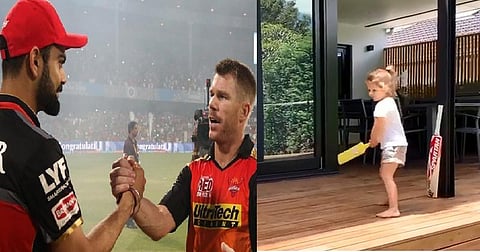 “நான் விராட் கோலி”- பந்தை அடித்த டேவிட் வார்னரின் மகள்