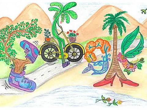 கூகுள் சிறப்பித்த சிறுமி 'திவ்யான்சி'யின் டூடுள் ஓவியம்...!