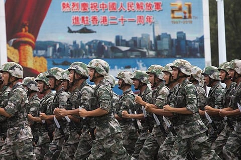 ஹாங்காங்கில் களமிறங்கியது சீன ராணுவம்