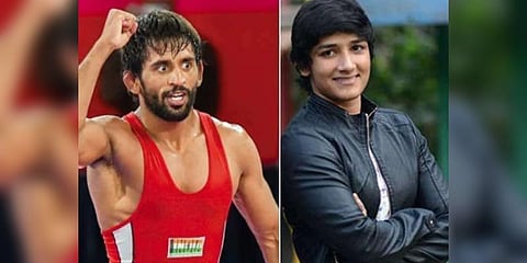 மல்யுத்த வீரர் பஜ்ரங் திருமண நிச்சயதார்த்தம்: வீராங்கனையை மணக்கிறார்