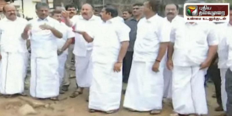 சுற்றுச்சுவர் இடிந்து விபத்து: சம்பவ இடத்தில் முதல்வர், துணை முதல்வர் நேரில் ஆய்வு