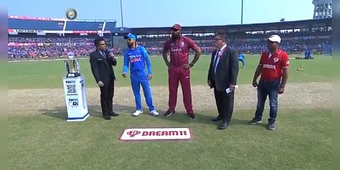 டாஸ் வென்றது இந்தியா : வெஸ்ட் இண்டீஸ் முதலில் பேட்டிங்