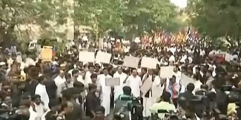 தொடங்கியது சிஏஏக்கு எதிரான திமுக கூட்டணி கட்சிகளின் பேரணி