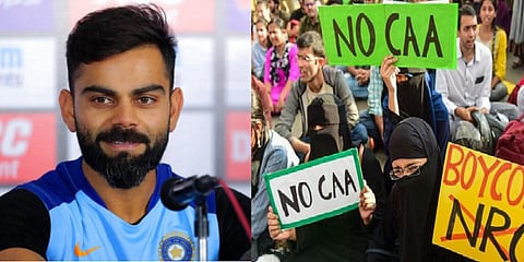 சிஏஏ குறித்து உங்கள் கருத்து என்ன? : விராட் கோலி அளித்த பதில்