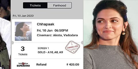 ''தீபிகா படத்தை நானும் கேன்சல் செய்துவிட்டேன்'' - ஒரே டிக்கெட்டால் கிண்டலுக்குள்ளான ட்விட்டர்வாசிகள்!