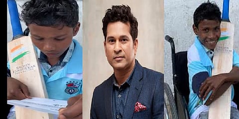 “தொடர்ந்து விளையாடு” - மாற்றுத்திறனாளி சிறுவனுக்கு கிரிக்கெட் பேட் அனுப்பி வைத்த சச்சின்!