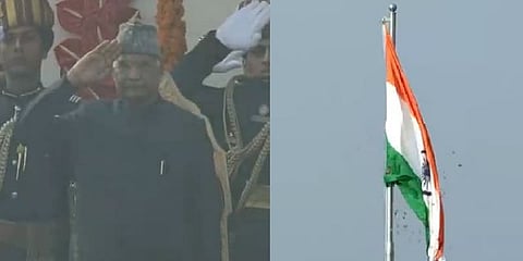 குடியரசு தின கொண்டாட்டம்: தேசியக் கொடியை ஏற்றினார் குடியரசுத் தலைவர் ராம்நாத் கோவிந்த்!