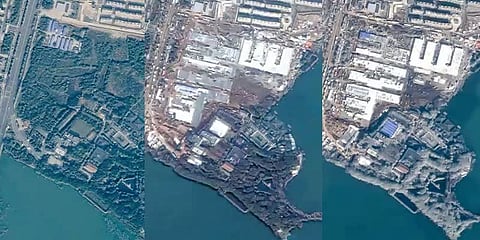 3 நாளில் ஏற்பட்ட மாற்றம் - துரிதமாக கட்டப்பட்ட சீன மருத்துவமனையின் போட்டோ!