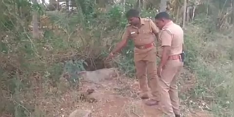 புதரிலிருந்து ‘மனிதக் கை’யைக் கவ்விக் கொண்டு வந்த நாய்