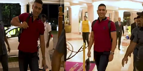 சென்னை வந்தார் 'தல' தோனி: ரசிகர்கள் உற்சாகம் - வீடியோ!