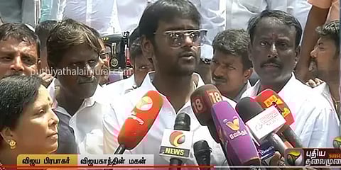 “ரஜினியும், கமலும் நடிகர் சங்கத் தேர்தலைக் கூட சந்தித்ததில்லை’’- விஜய பிரபாகரன்