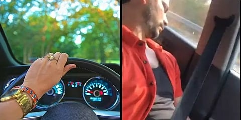 ஓட்டும்போதே தூங்கி தூங்கி விழுந்த டிரைவர்.. பெண் பயணி எடுத்த அதிரடி முடிவு: வைரலான வீடியோ