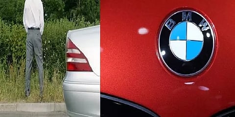 இயற்கை உபாதைக்காக பிஎம்டபிள்யூ காரை நிறுத்திய ஓட்டுநர்: திருடிச் சென்ற மர்மநபர்கள்