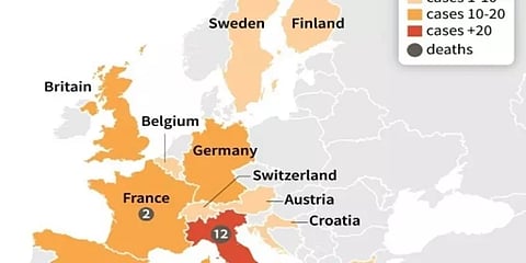 கொரோனா பாதிப்பு: ஸ்தம்பித்து போன ஐரோப்பிய நாடுகள்