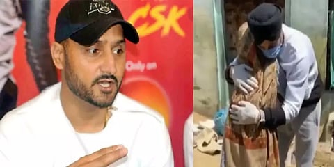 ஆதரவற்ற மூதாட்டிக்கு உதவிய சீக்கியர் - வீடியோவை பகிர்ந்து ஹர்பஜன் நெகிழ்ச்சி