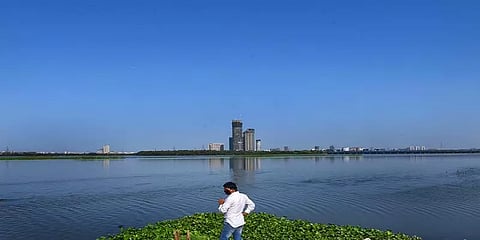 ஊரடங்கு உத்தரவால் மிளிர்ந்த யமுனை நதி..!