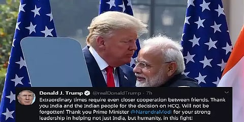 ''மறக்க மாட்டேன்; இந்தியாவிற்கும், இந்திய மக்களுக்கும் நன்றி'' - அமெரிக்க அதிபர் ட்ரம்ப்